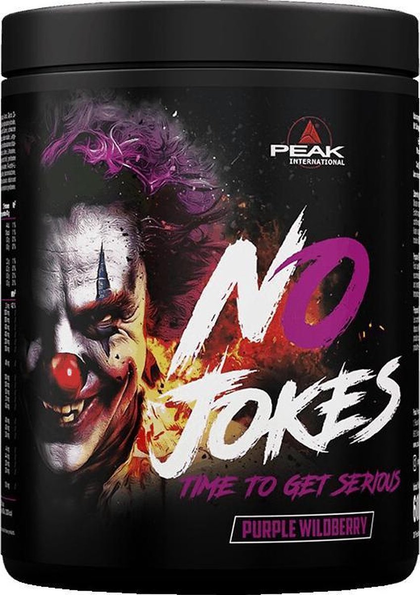 Peak No Jokes Pre Workout 600g Crazy Apple 30 Dosseringen