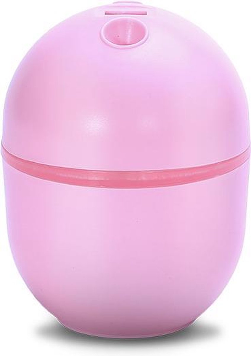 200ml ultrasone luchtbevochtiger | Zuil | USB | geurverspreider | etherische olie | Aroma therapie | 7 Kleuren LED Nacht lamp | Roze