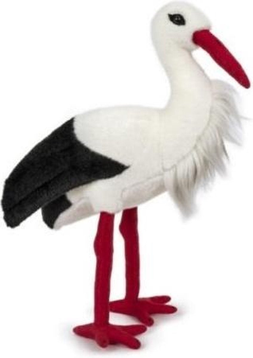Pluche ooievaar knuffel 33 cm - Dierenknuffels/knuffeldieren/knuffels voor kinderen