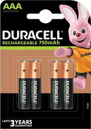 Duracell Rechargeable AAA 750mAh batterijen - 4 stuks