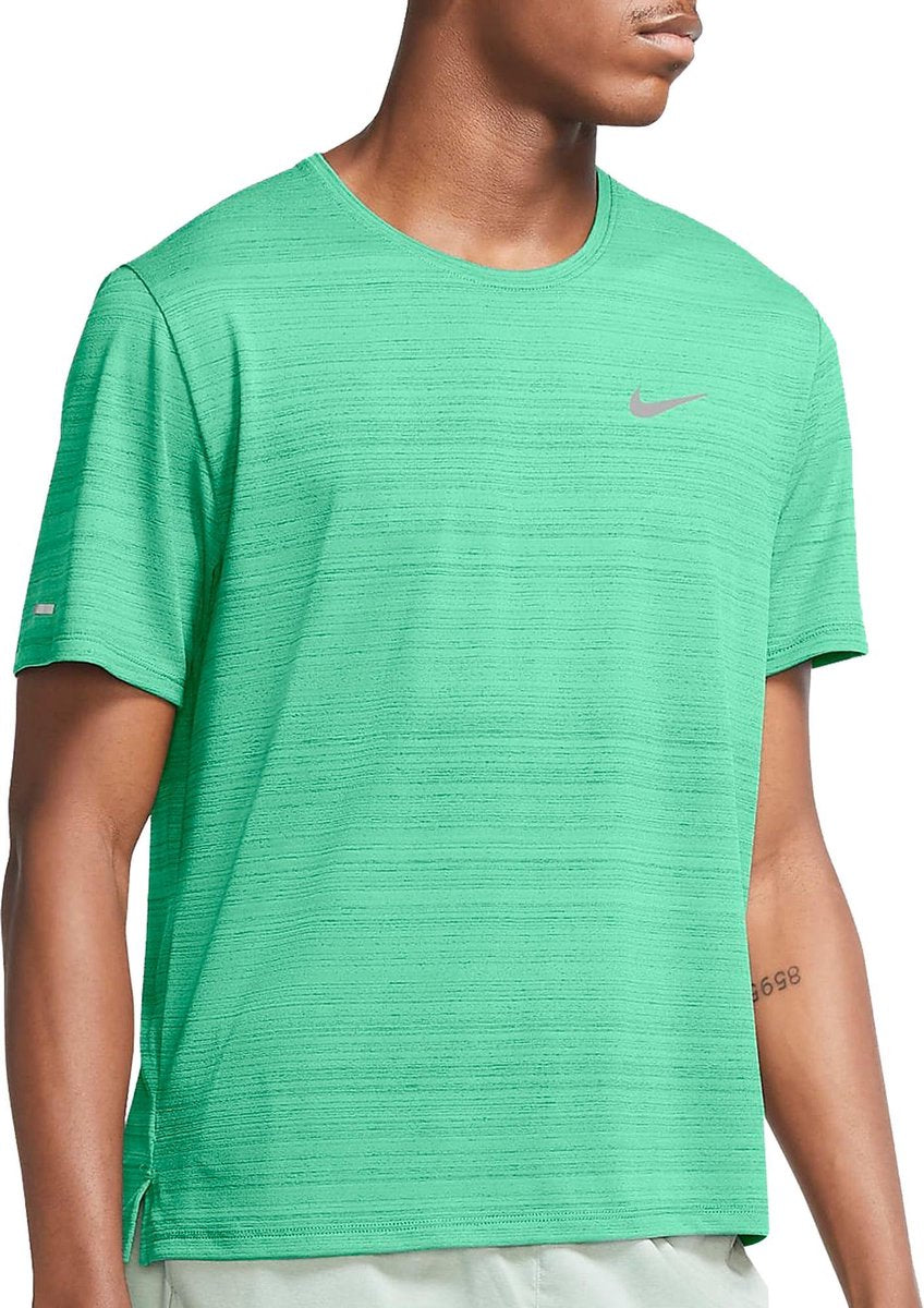 Nike Dri-FIT Miler  Sportshirt - Maat XL  - Mannen - Groen
