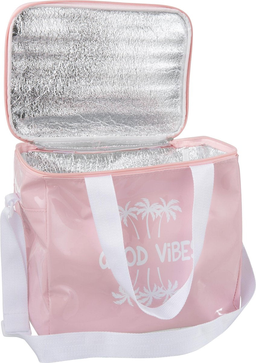 J-Line Koeltas Good Vibes Polyester Lichtroze Large