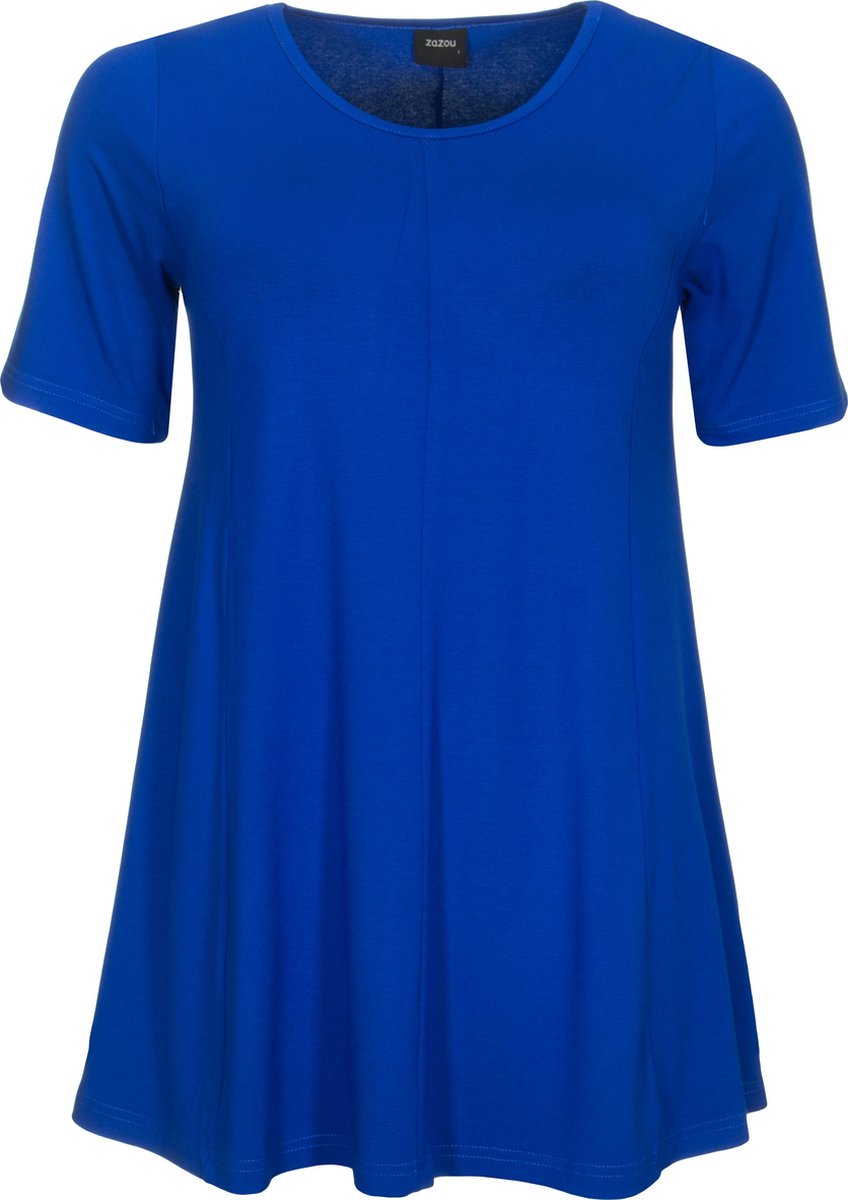 Zazou-A-lijn-shirt-korte-mouw- kobalt/royal