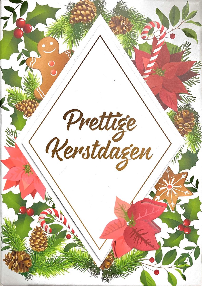 12 Luxe kerstkaarten 3D met enveloppen|Kerstkaart - Kerstkaart met envelop - Wenskaart - Kerstcadeau- Algemene kaart – Feest - Set van 12 stuks