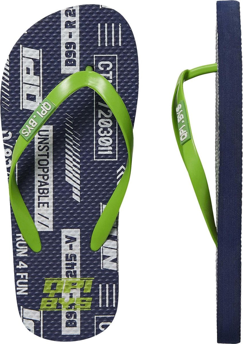 Quapi jongens slippers Fedja Dark Blue Tekst