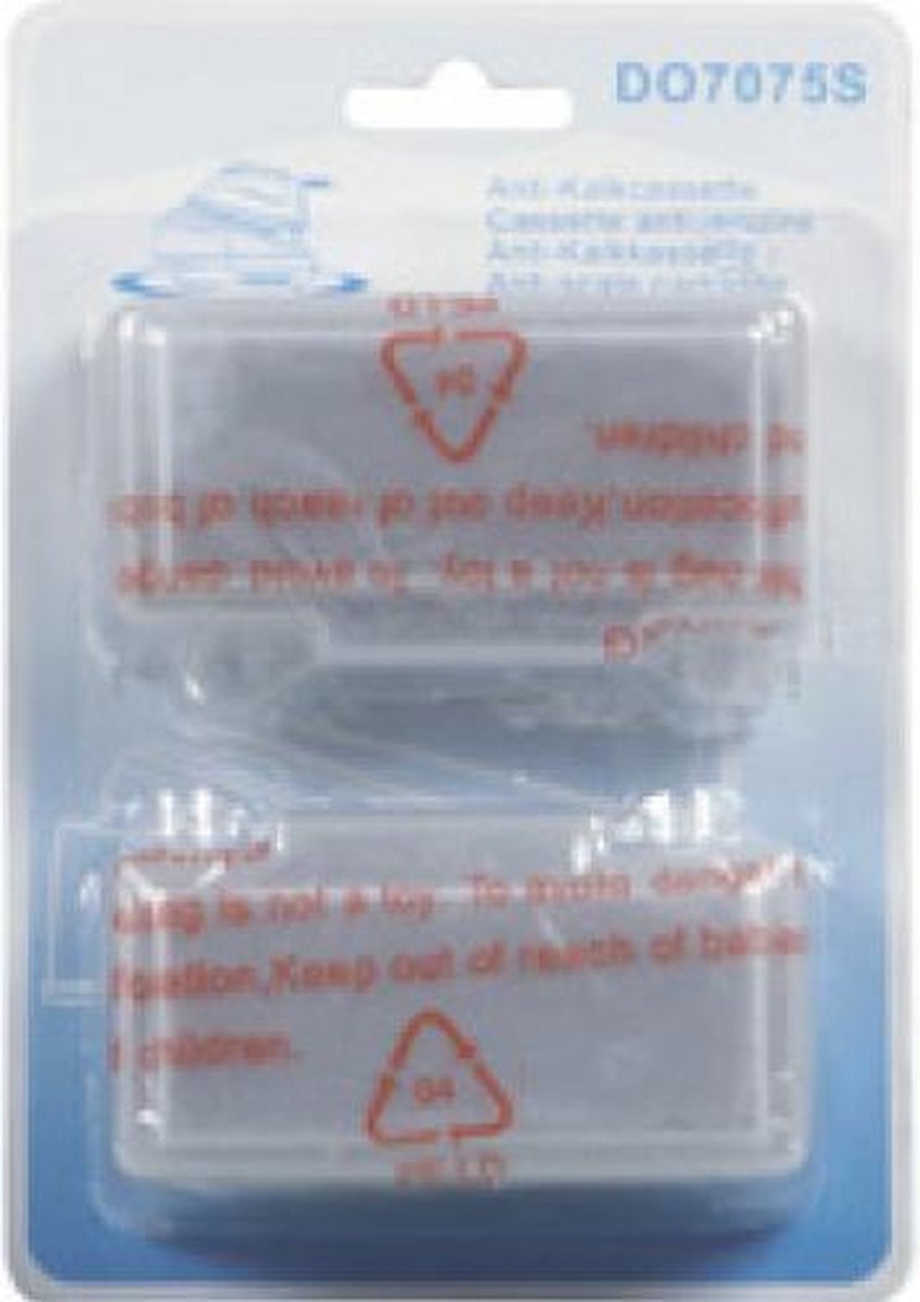 Domo antikalk cassette a 2 stuks stoomstrijkijzer anti kalk cartridge
