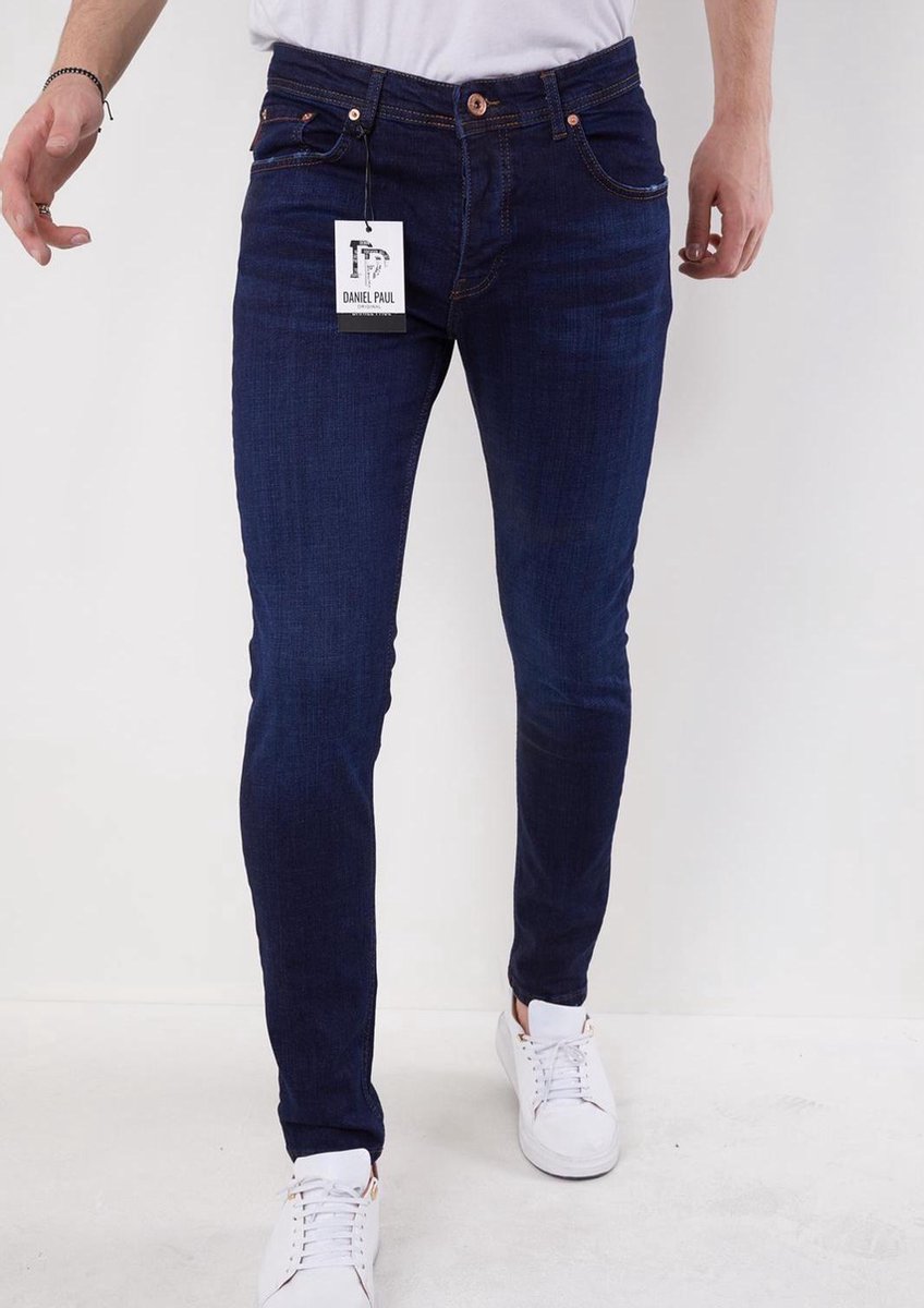TRUE RISE Heren Jeans Slim Fit Navy - 5306 - Donker Blauw - Maten: 31