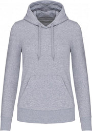 Ecologische damessweater met capuchon Oxford Grijs Maat M