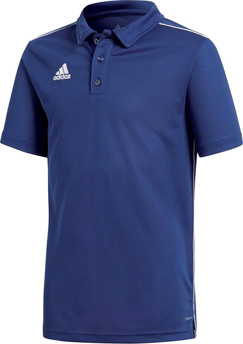 adidas Core 18 Sportpolo - Maat 140  - Unisex - navy/wit