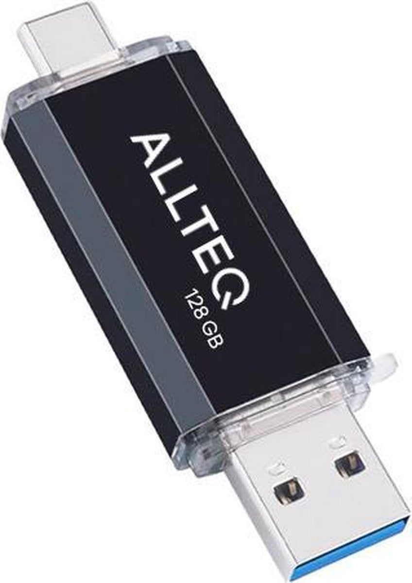 USB stick | Dual USB | USB C | 128 GB | Zwart | Allteq