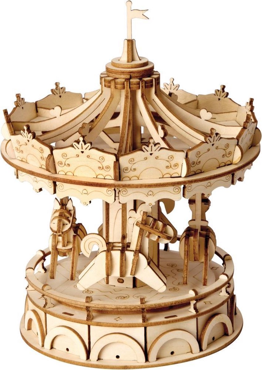 ROBOTIME 3D Wooden Puzzle TG-404 Merry-Go-Round