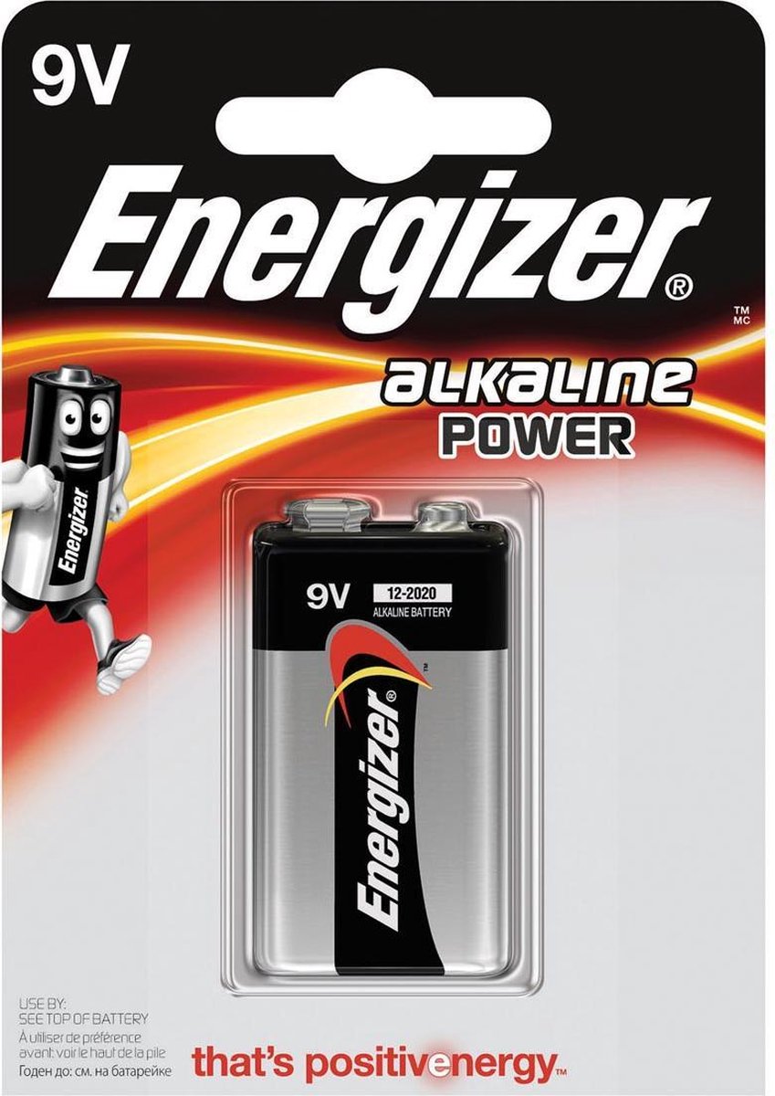 19x Energizer batterij Alkaline Power 9V
