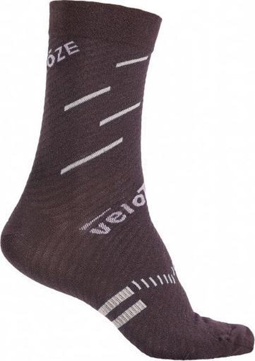 Velotoze Fietssokken Compression Merinowol Zwart Maat S/m