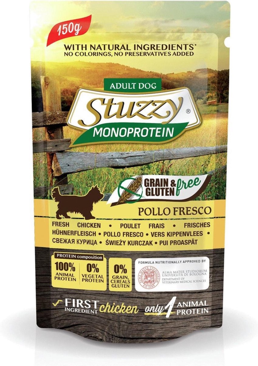 Stuzzy - Monoproteïn - Kip - Hond - Natvoer - Volledig voer - 12 x 150 gr