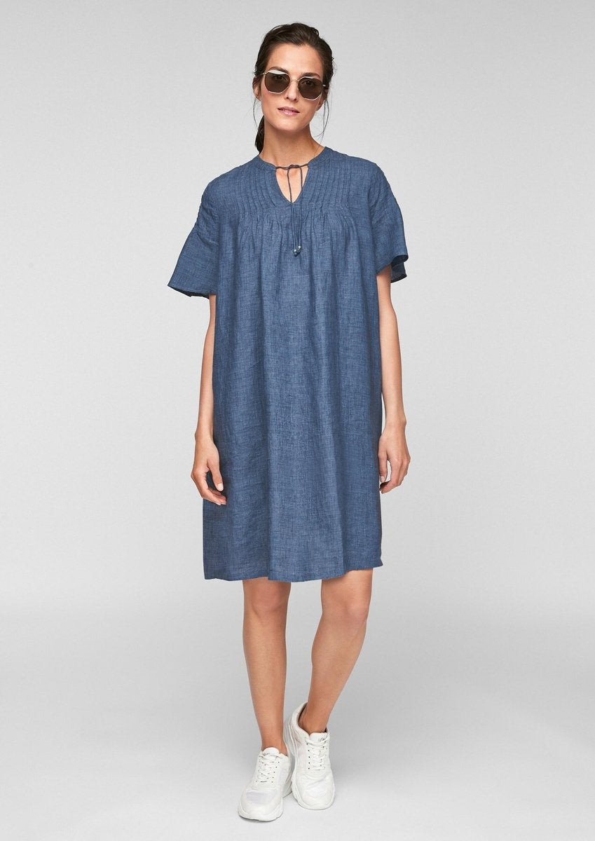 S.oliver blousejurk Blauw Gemêleerd-40