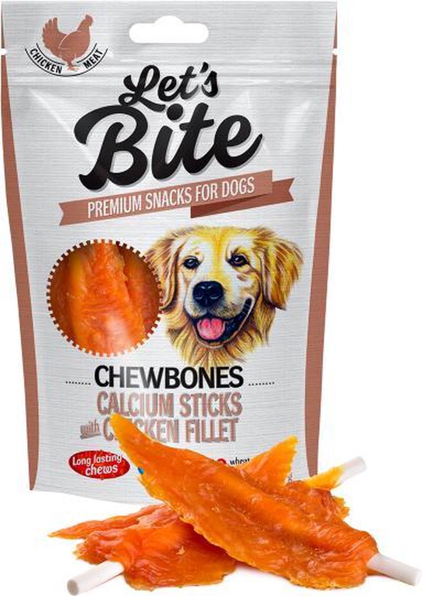 Brit Let's Bite Chewbones Calcium&Chicken Fillet 300 g