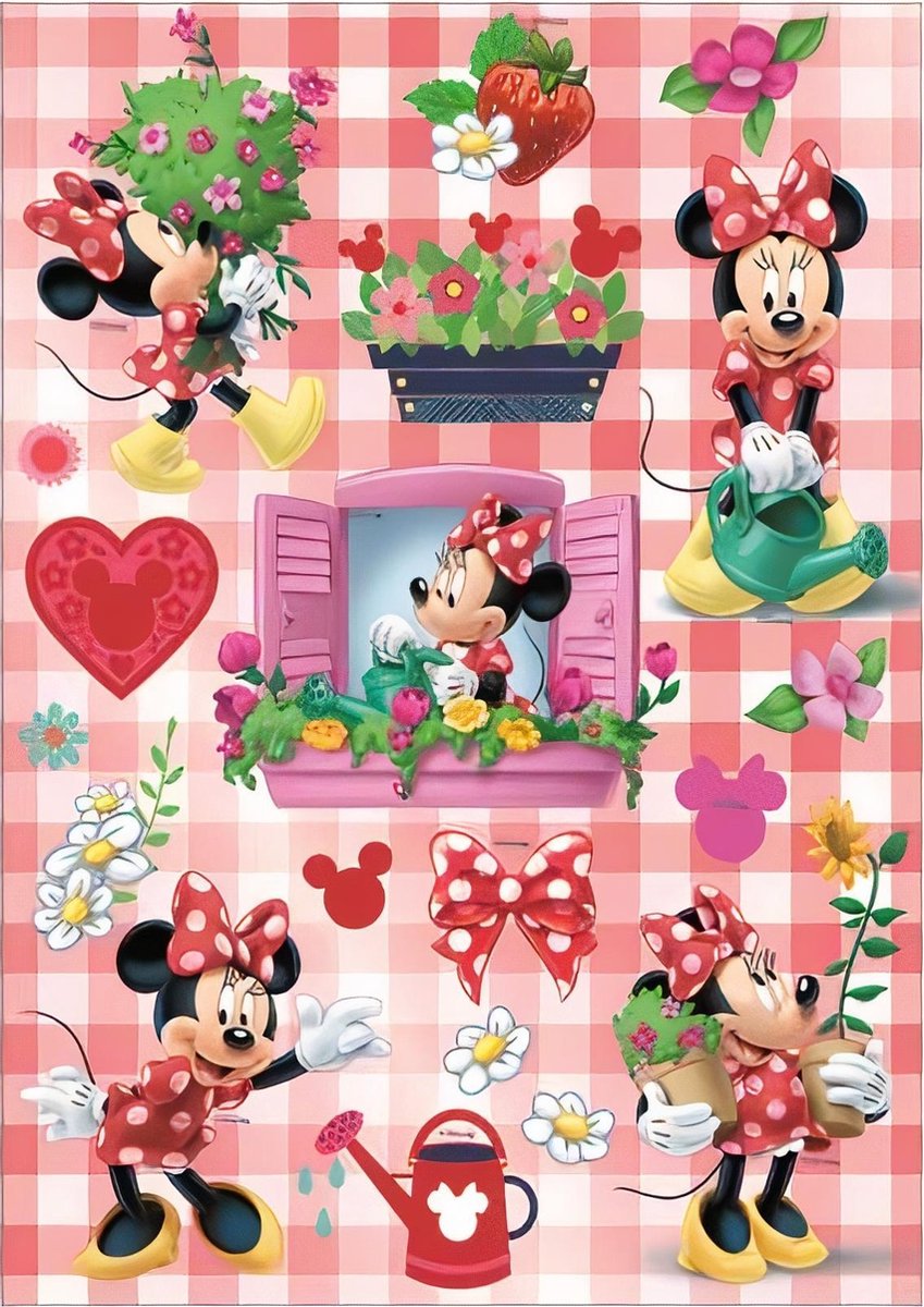 W&o Stickervel Minnie Junior 21 X 30 Cm Papier Rood 2 Stuks