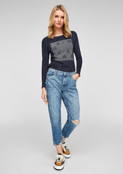 S.oliver shirt Nachtblauw-38 (M)