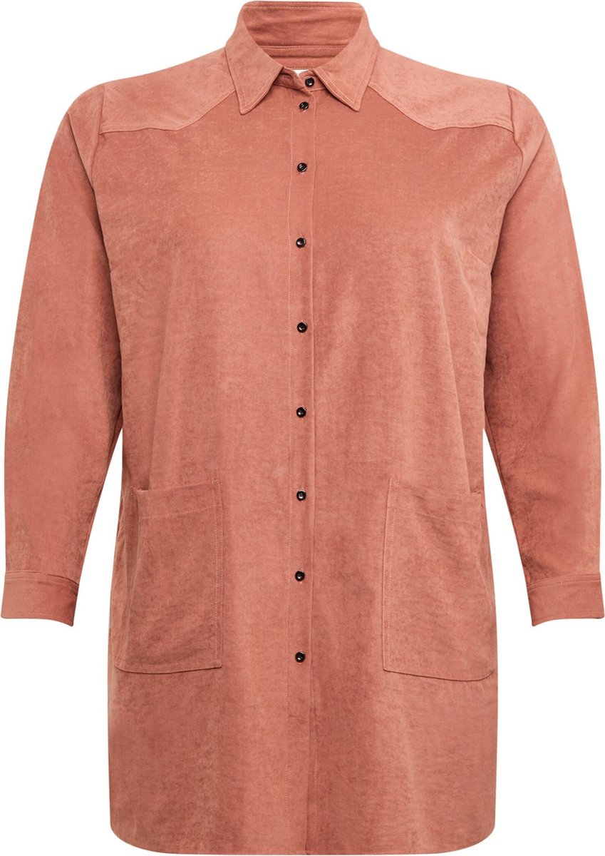 Only zacht roze super oversized lange blouse- valt zeer ruim - Maat 46