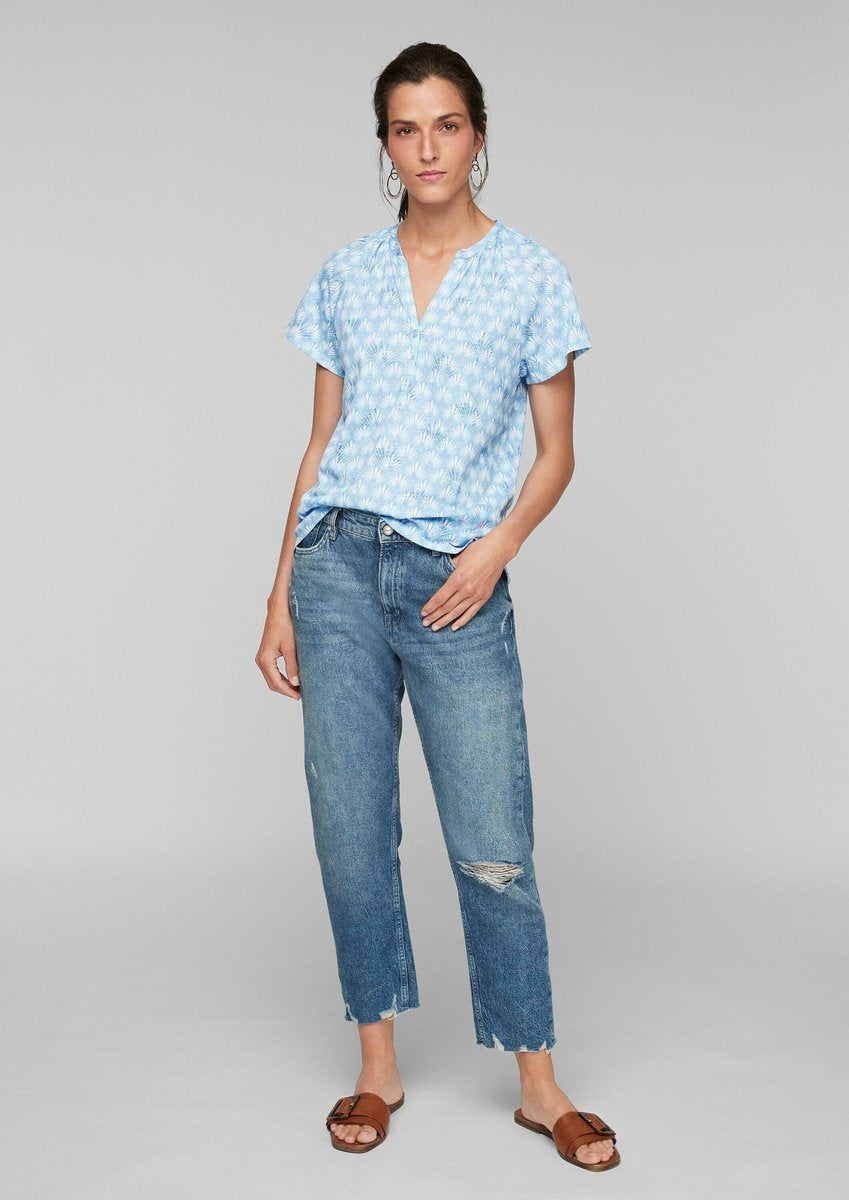 S.oliver shirt Duifblauw-38 (M)