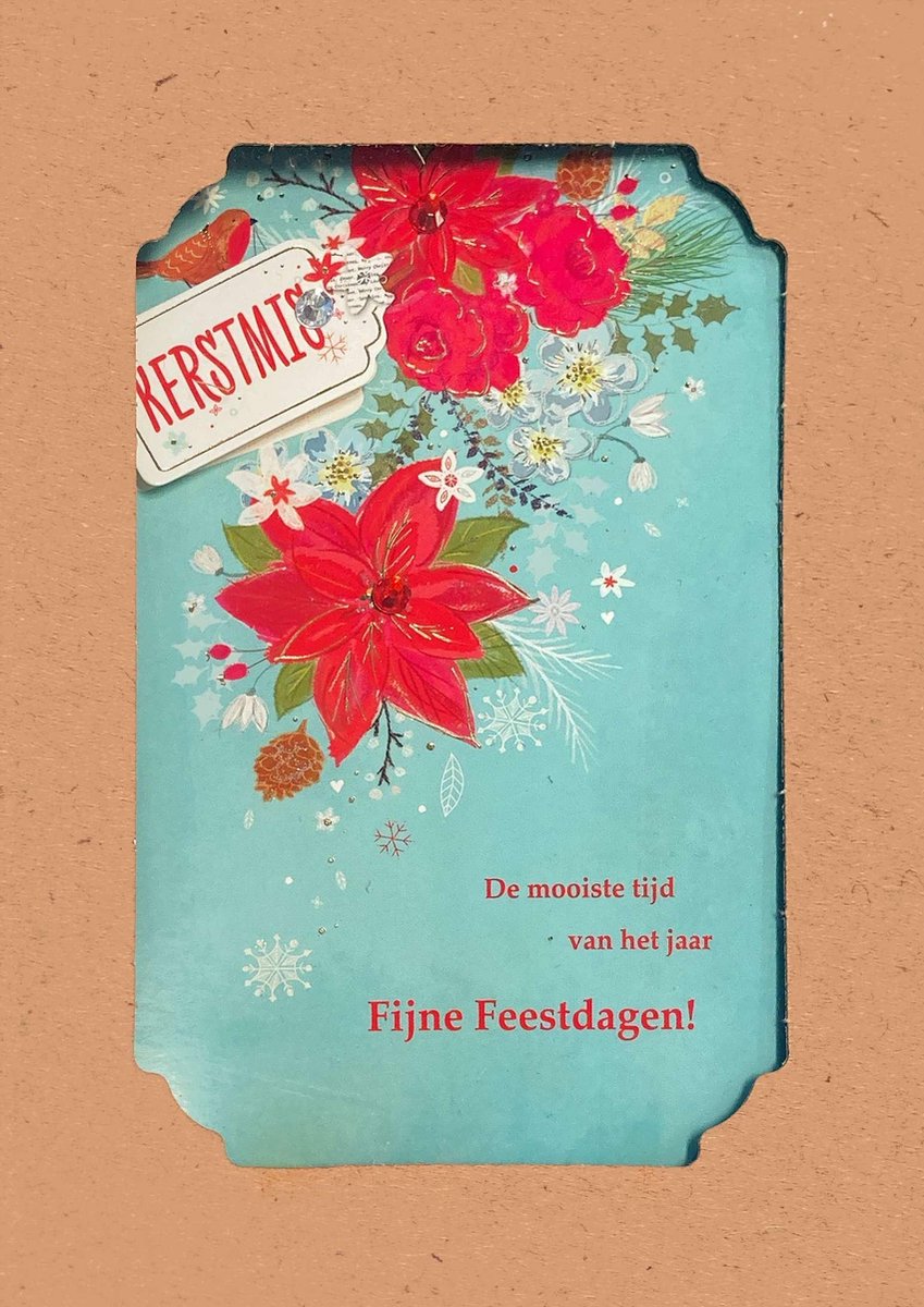 10 Luxe kerstkaarten met enveloppen|Kerstkaart - Kerstkaart met envelop - Wenskaart - Kerstcadeau- kerstboom - Algemene kaart – Feest - Set van 10 stuks