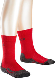 FALKE TK2 Kids Wandelsokken - Rood - Maat 31/34