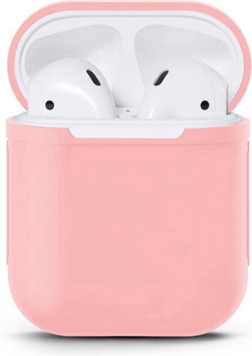 AirPods Hoesje - Siliconen Bescherm Case Hoesje - Zalm - Smartphonica