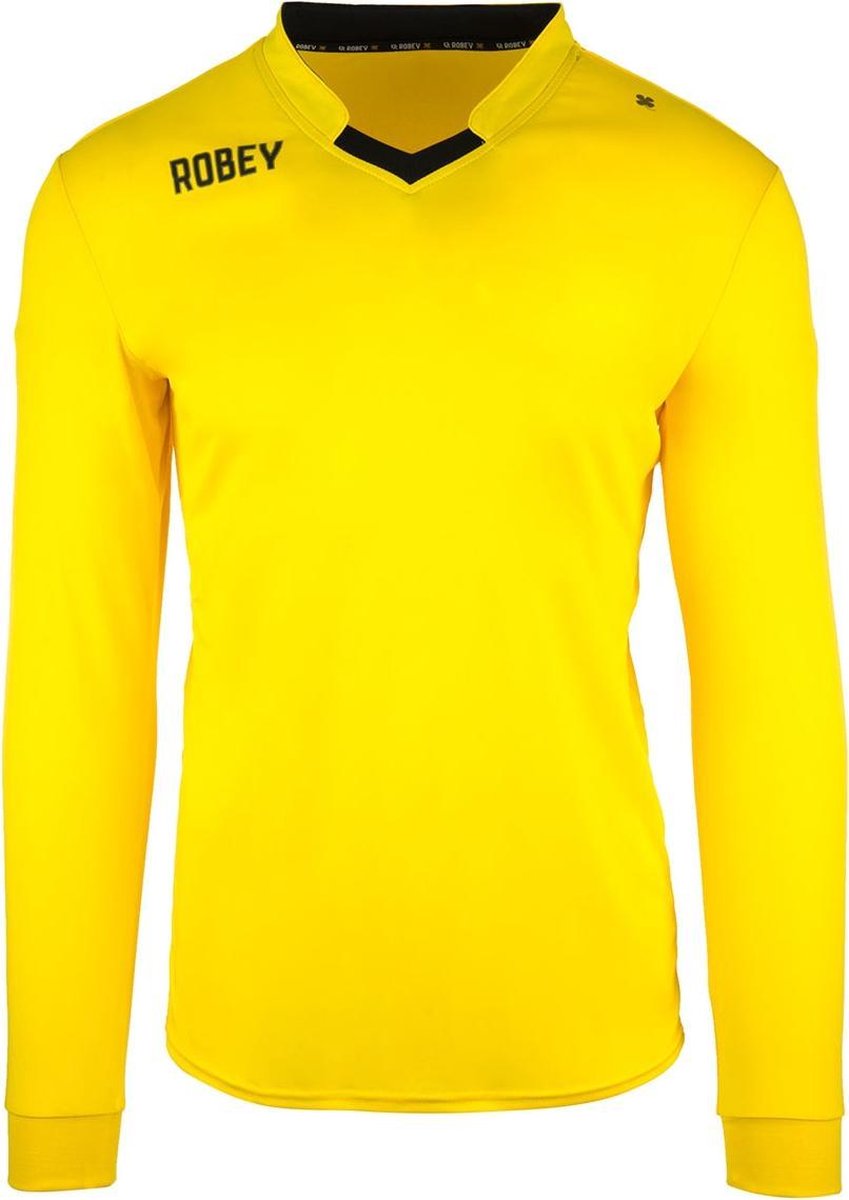 Robey Hattrick LS Shirt voetbalshirt kinderen lange mouwen (maat 128) - Geel