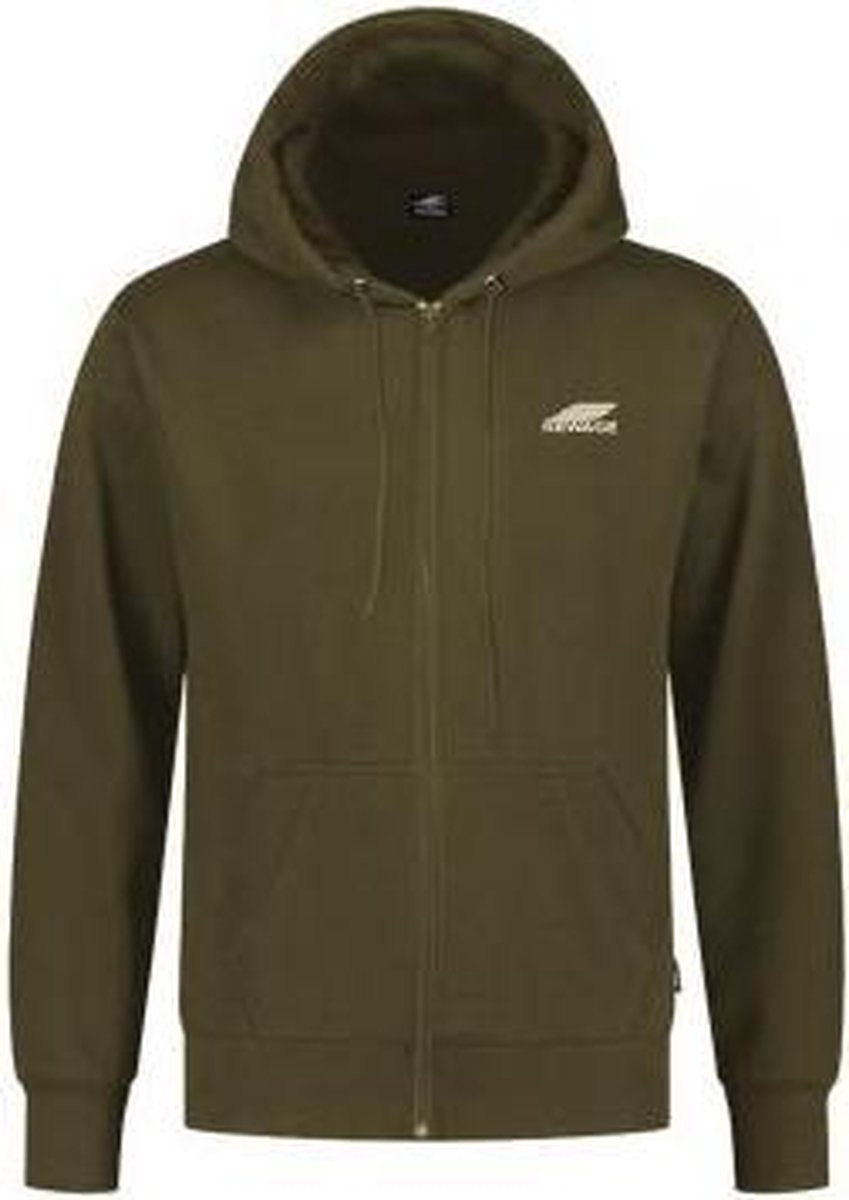 REWAGE Hoodie Met Rits Premium Heavy Kwaliteit - Heren - Olijfgroen - XXL