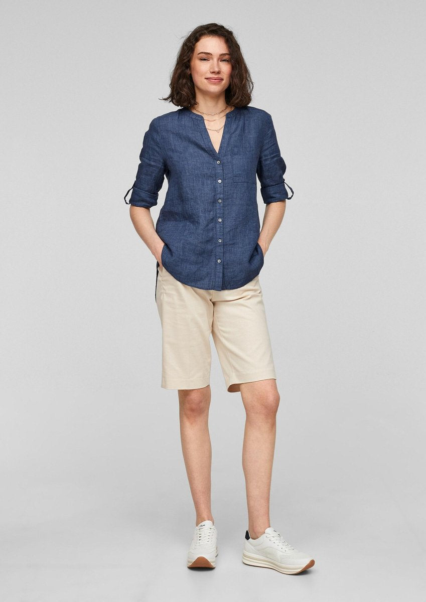 S.oliver blouse Blauw Gemêleerd-38 (M)