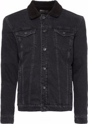 Purewhite Denim Jacket (Zwart) - Maat M