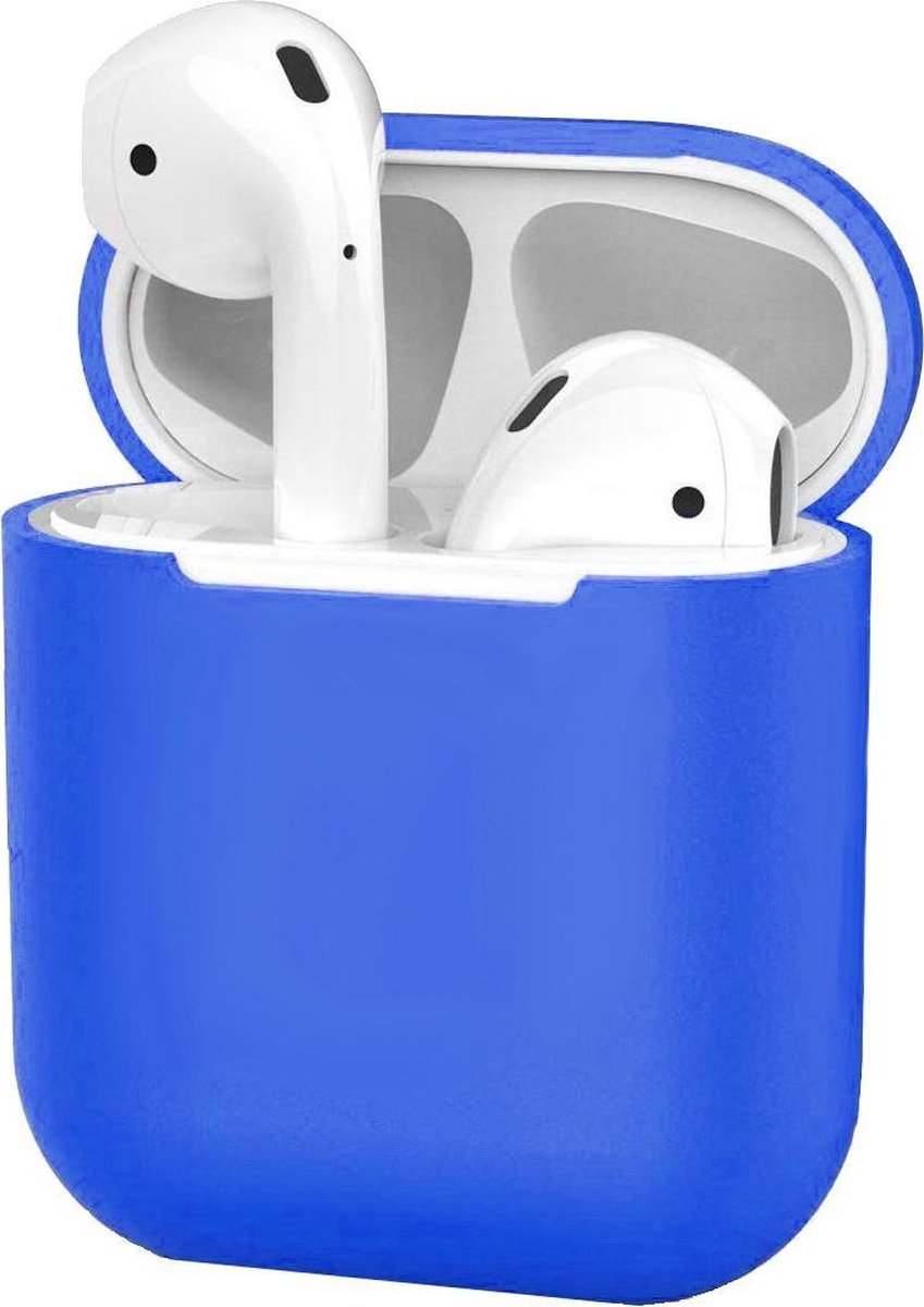 Siliconen Hoes voor Apple AirPods 2 Case Cover Ultra Dun Hoes - Blauw