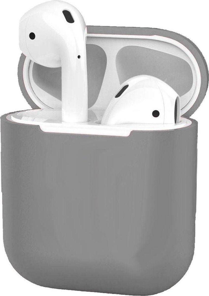 Siliconen Hoes voor Apple AirPods 2 Case Cover Ultra Dun Hoes - Grijs