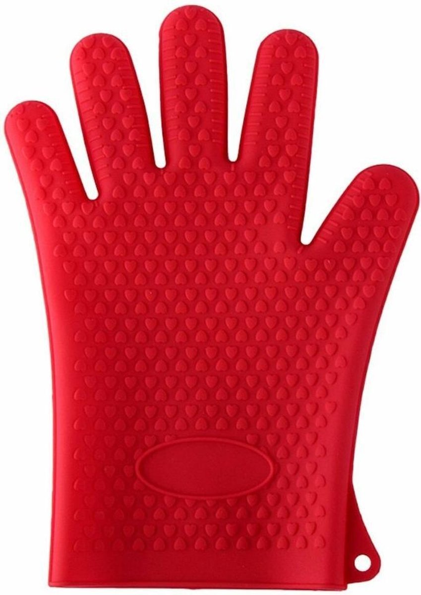 Siliconen ovenwanten | hittebestendig | 2 stuks | rood