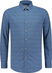 Dstrezzed Overhemd Star Square Navy Blauw (303125 - 669)