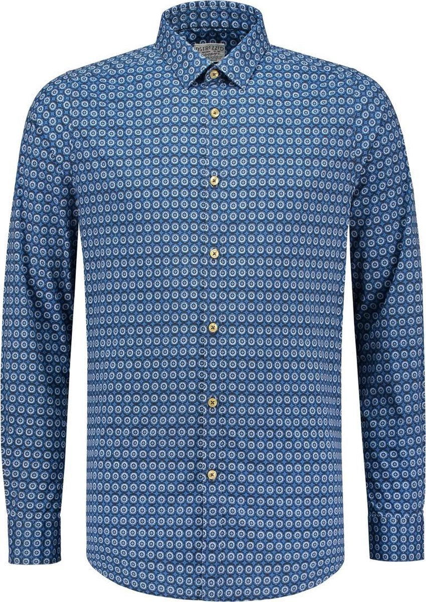 Dstrezzed Overhemd Star Square Navy Blauw (303125 - 669)