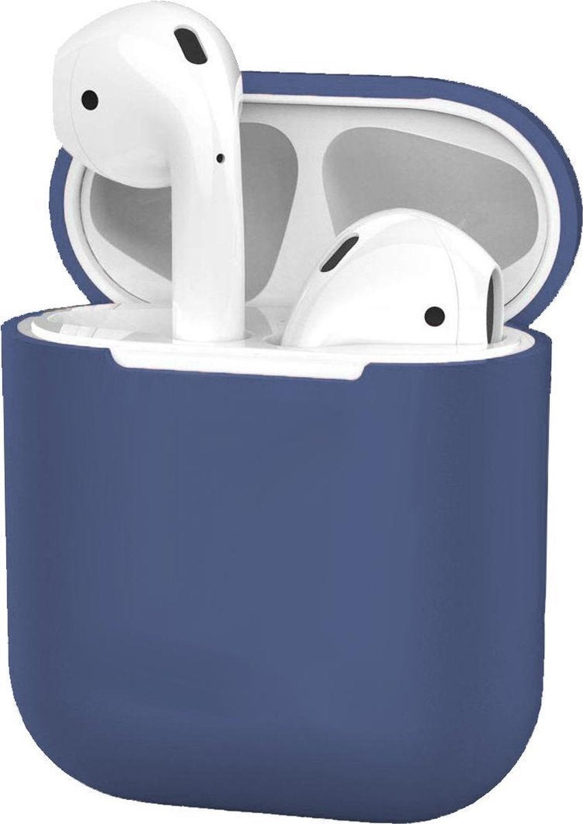 Siliconen Hoes voor Apple AirPods 2 Case Ultra Dun Hoes - Blauw Grijs