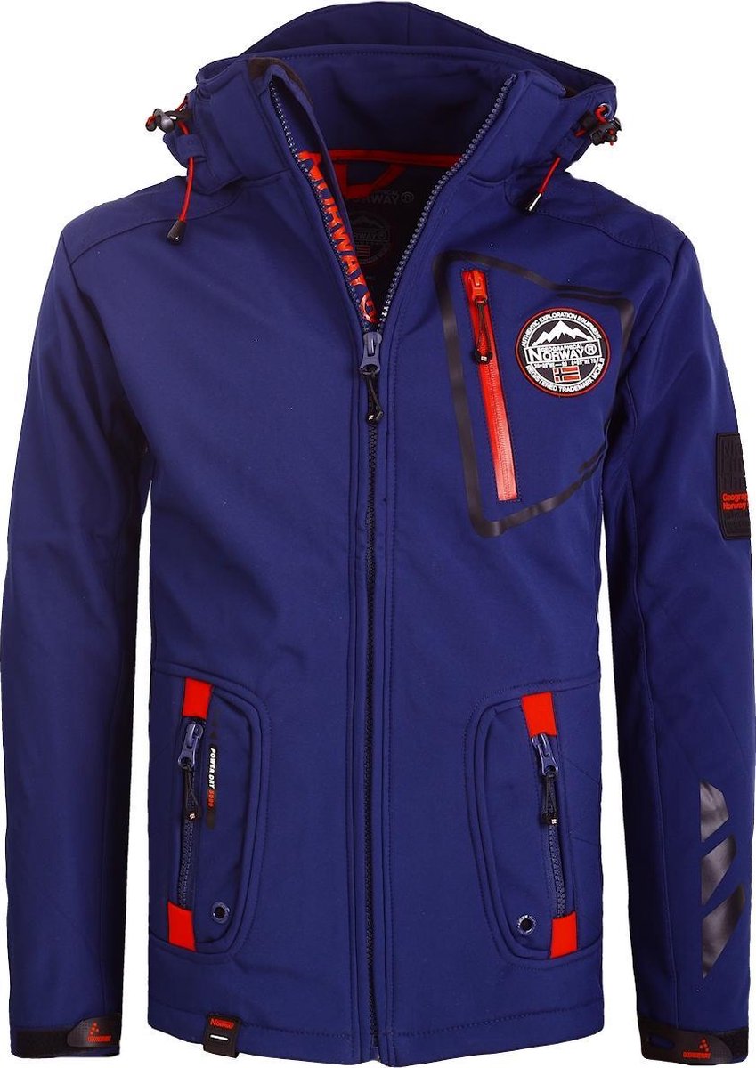 Geographical Norway Softshell Jas Stretch Blauw Platinum - S