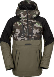 Volcom Brighton Pullover heren snowboard jas groen dessin