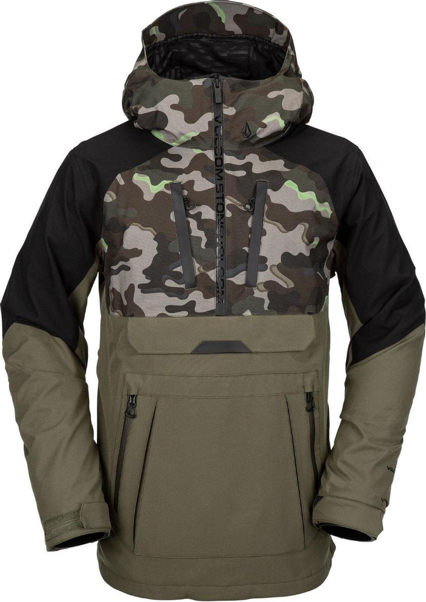 Volcom Brighton Pullover heren snowboard jas groen dessin
