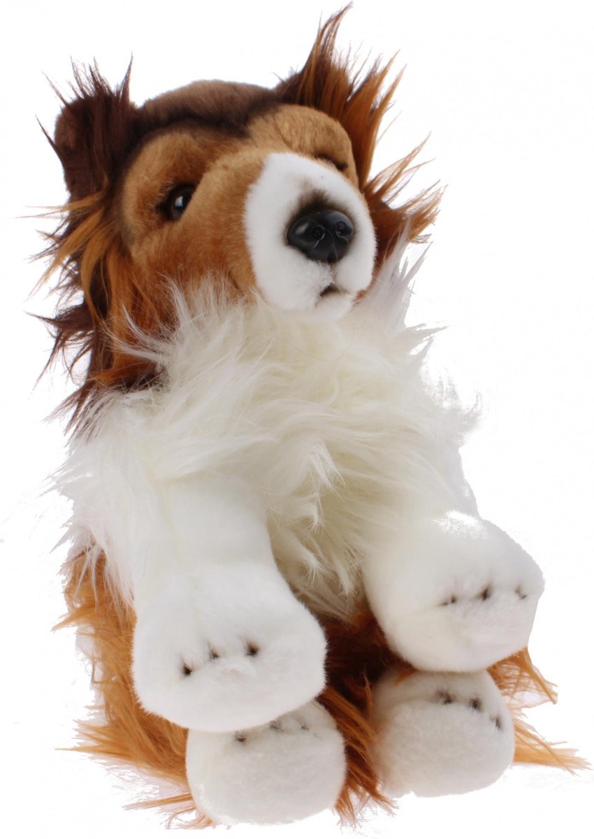 Bicolini Knuffel Scottish Collie 22 Cm Pluche Wit/bruin