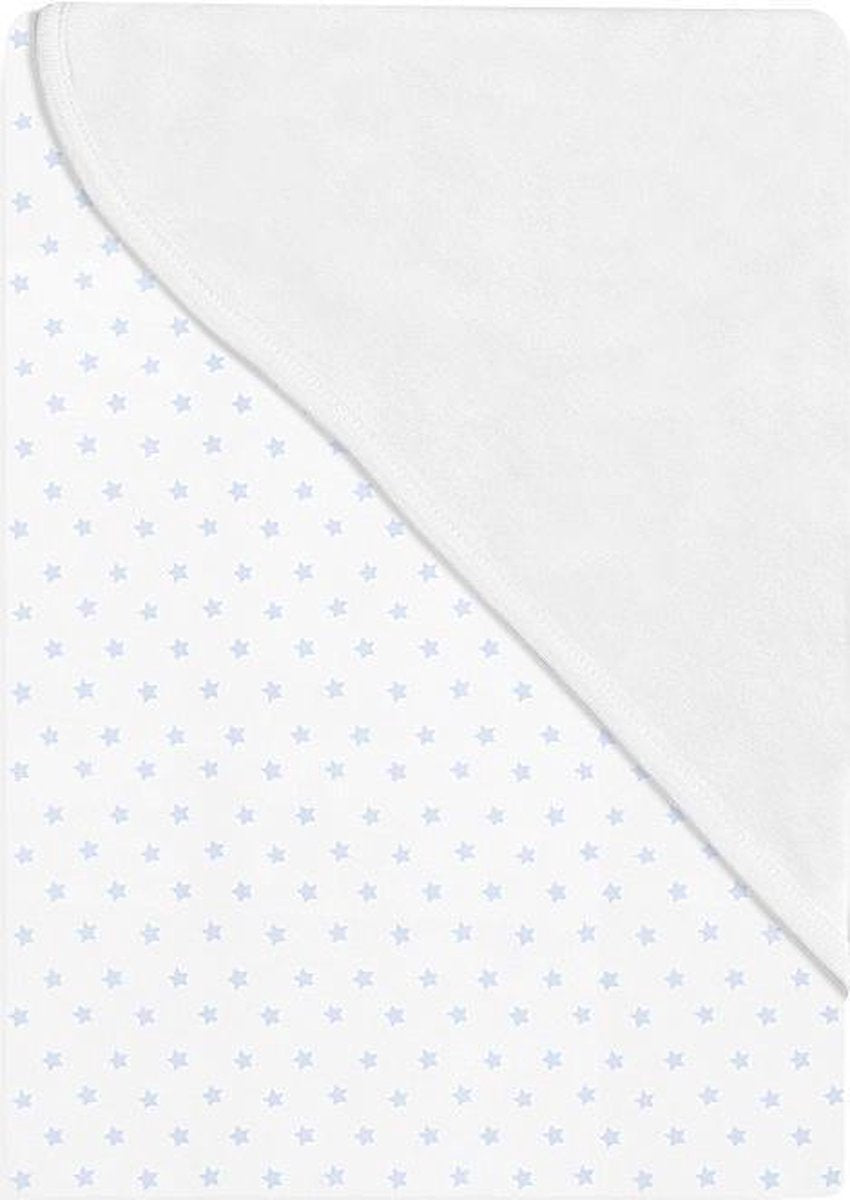 Interbaby Babydeken Star 75 X 65 Cm Katoen Wit/blauw