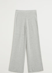 Mango Geribde Gebreide Broek Grijs Dames - Maat XS