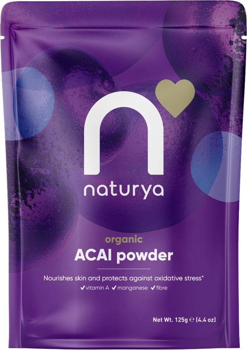 Naturya Organic Acai Powder - 80gr + GRATIS Pill Box