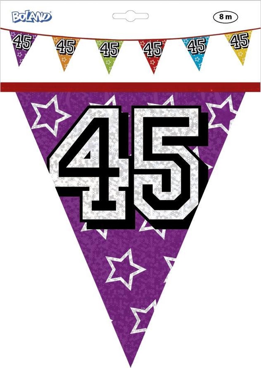 Vlaggenlijn 45 jaar versiering