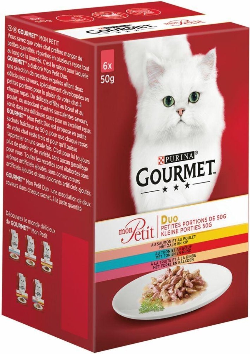 Gourmet Mon Petit Duo - Vis & Vlees - 6 x 50 g