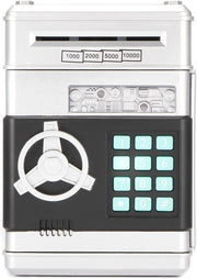 Kluis met Pincode - Zilver - Spaarpot Kind - Munten & Briefgeld - Automatisch Briefgeld Inname Roller - Spaarvarken