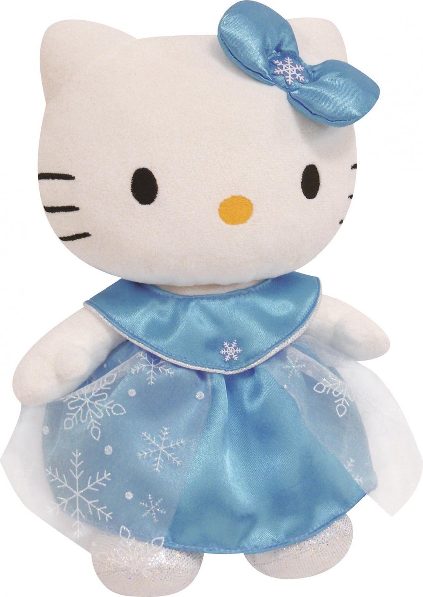 Jemini Hello Kitty Knuffel Princess Meisjes Blauw 27 Cm