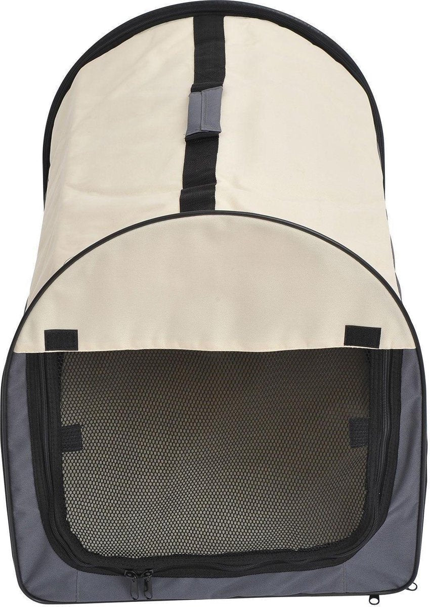 PawHut Honden transporttas opvouwbaar grijs/crème maat XXL 97 x 71 x 76cm