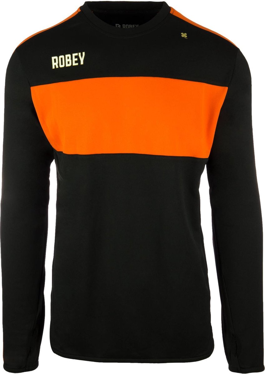 Robey Sweater - Voetbaltrui - Black/Orange - Maat 164